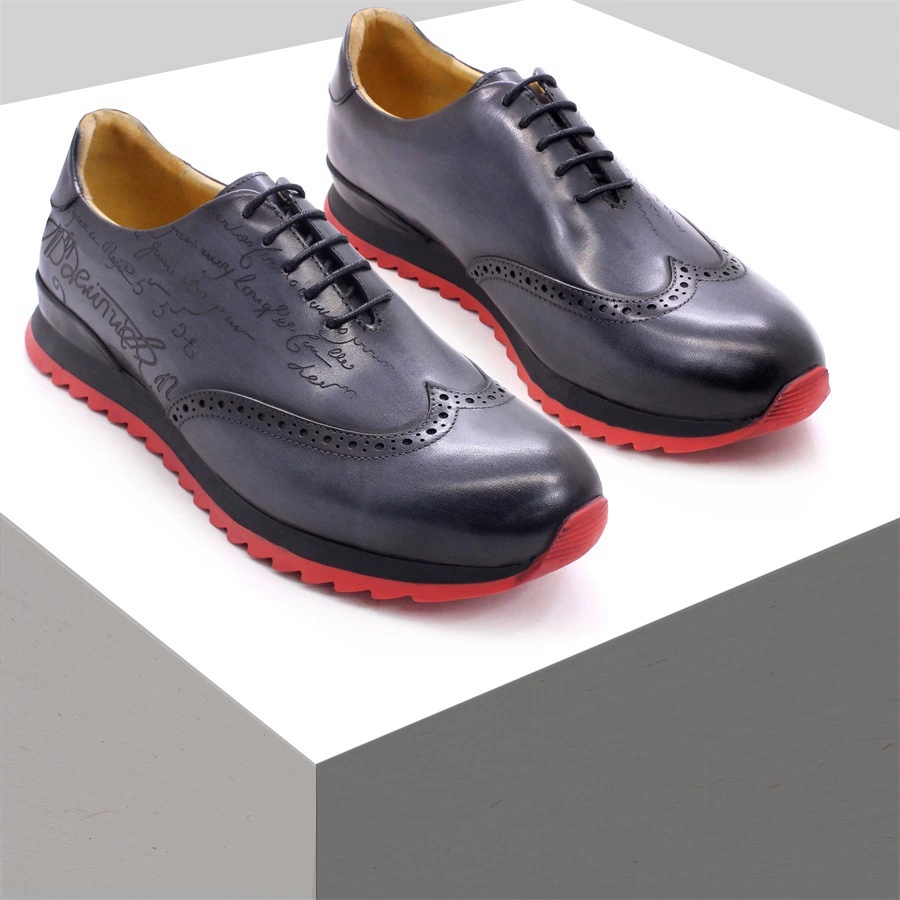 Oxford Shoes Brogue - Luxury Designer Men's Oxford Sneakers Cow