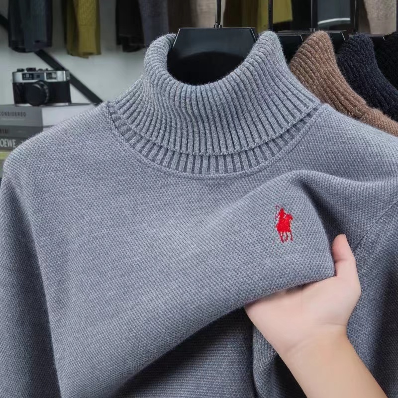 Mens Fashion Mullet - High end brand velvet sweater men's