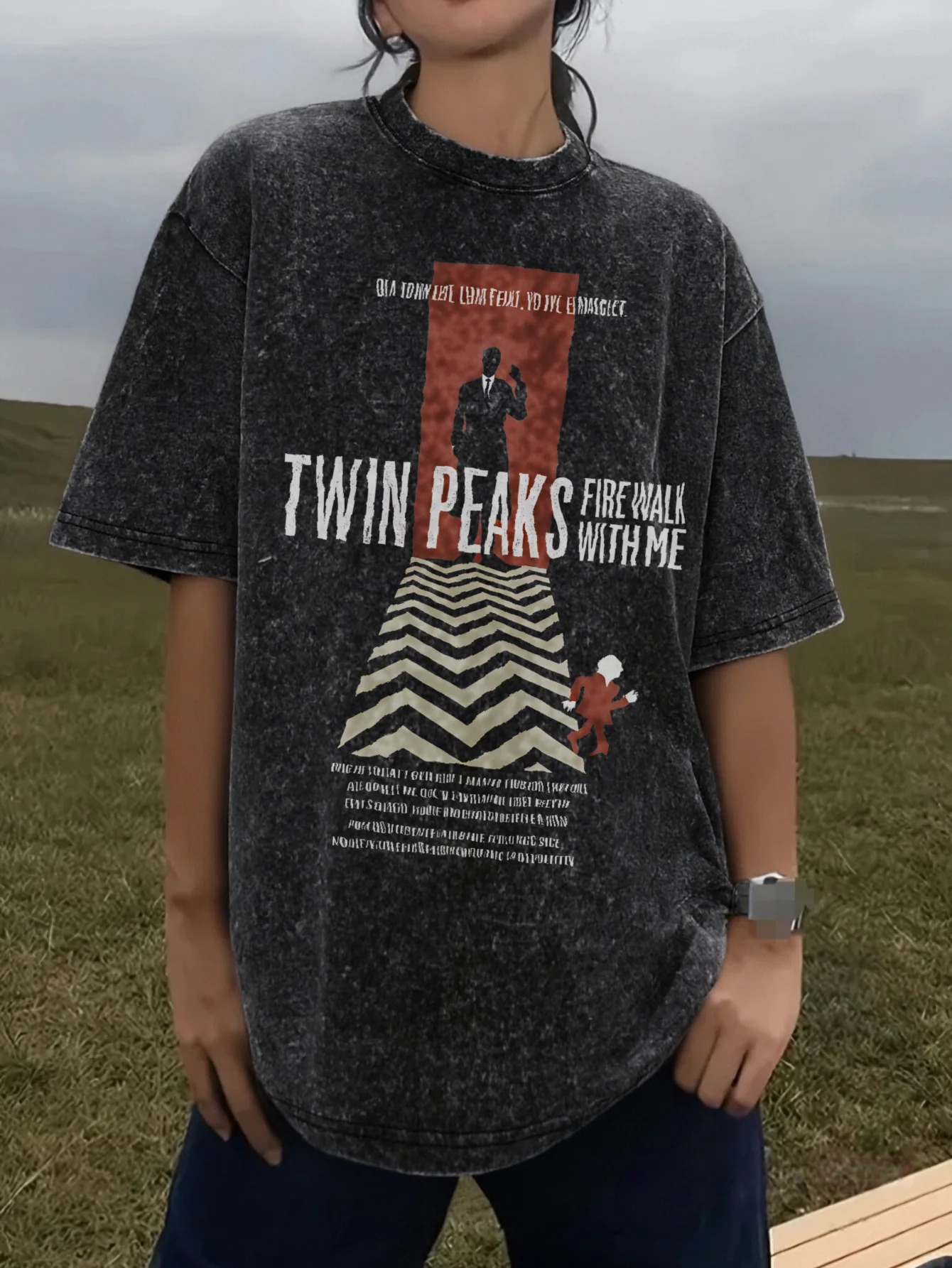Poster Men Fashion - Twin Peaks TV Show Washed Oversized