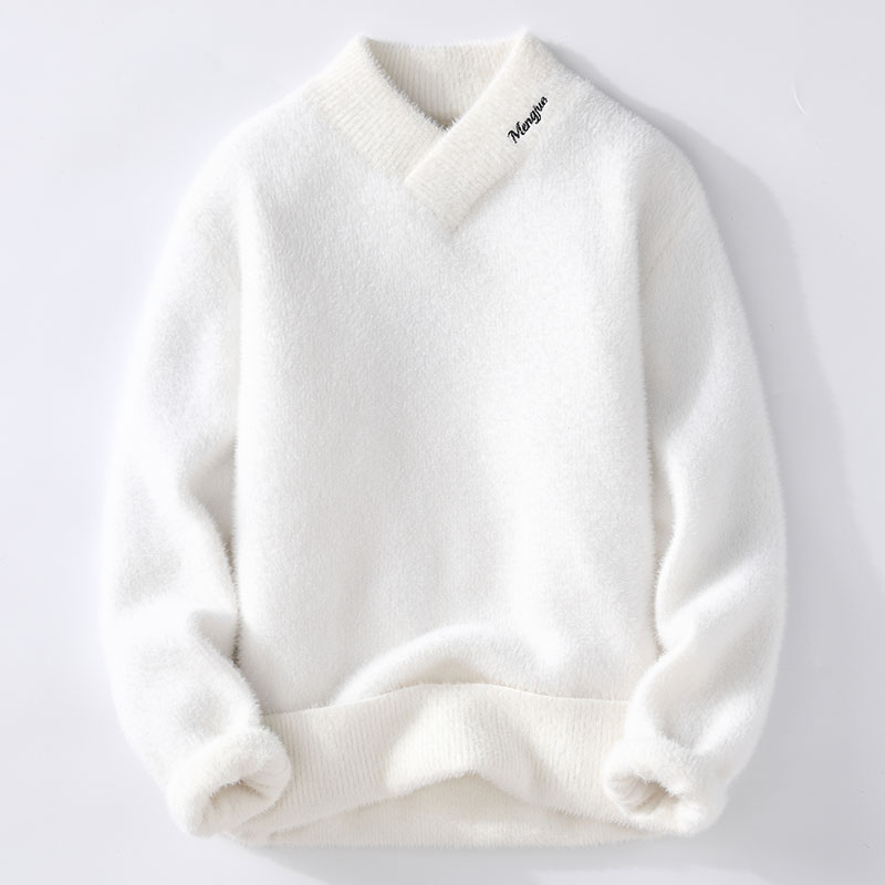 Mens Fashion Mullet - Sweaters men winter korean style mens