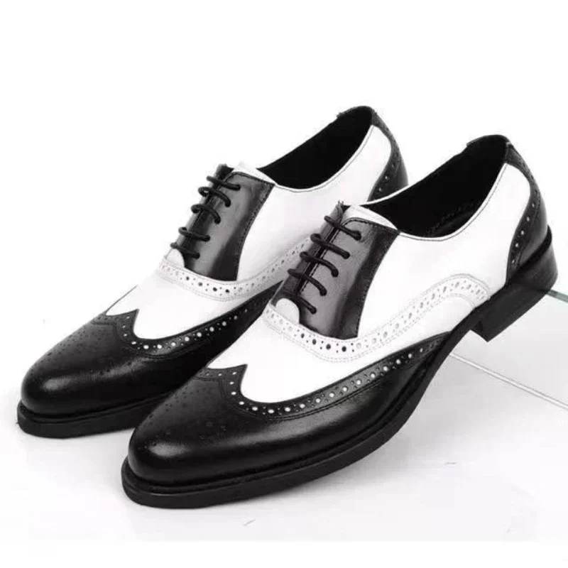 Oxford Shoes Brogue - Mixed Colors Mens Dress Shoes Retro
