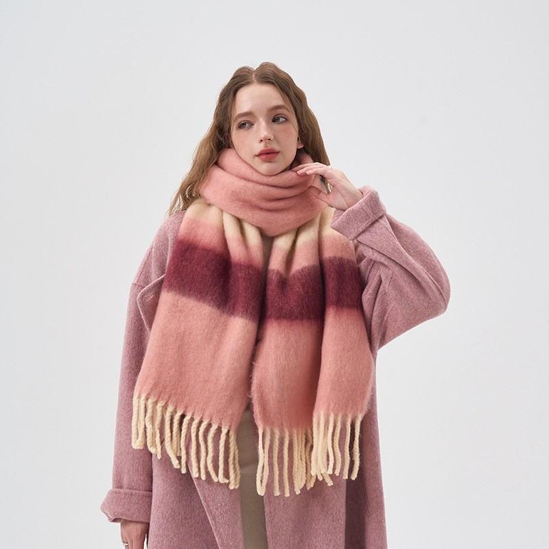 New Winter Rainbow Plaid Brush - đánh giá và giá Mens Fashion Poncho