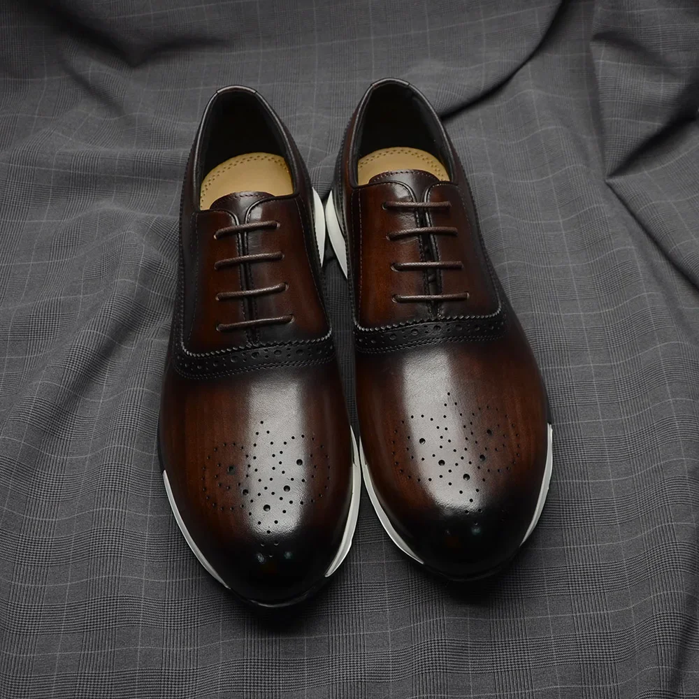 10 Colors Handmade Genuine Lea - đánh giá và giá Oxford Shoes Brogue