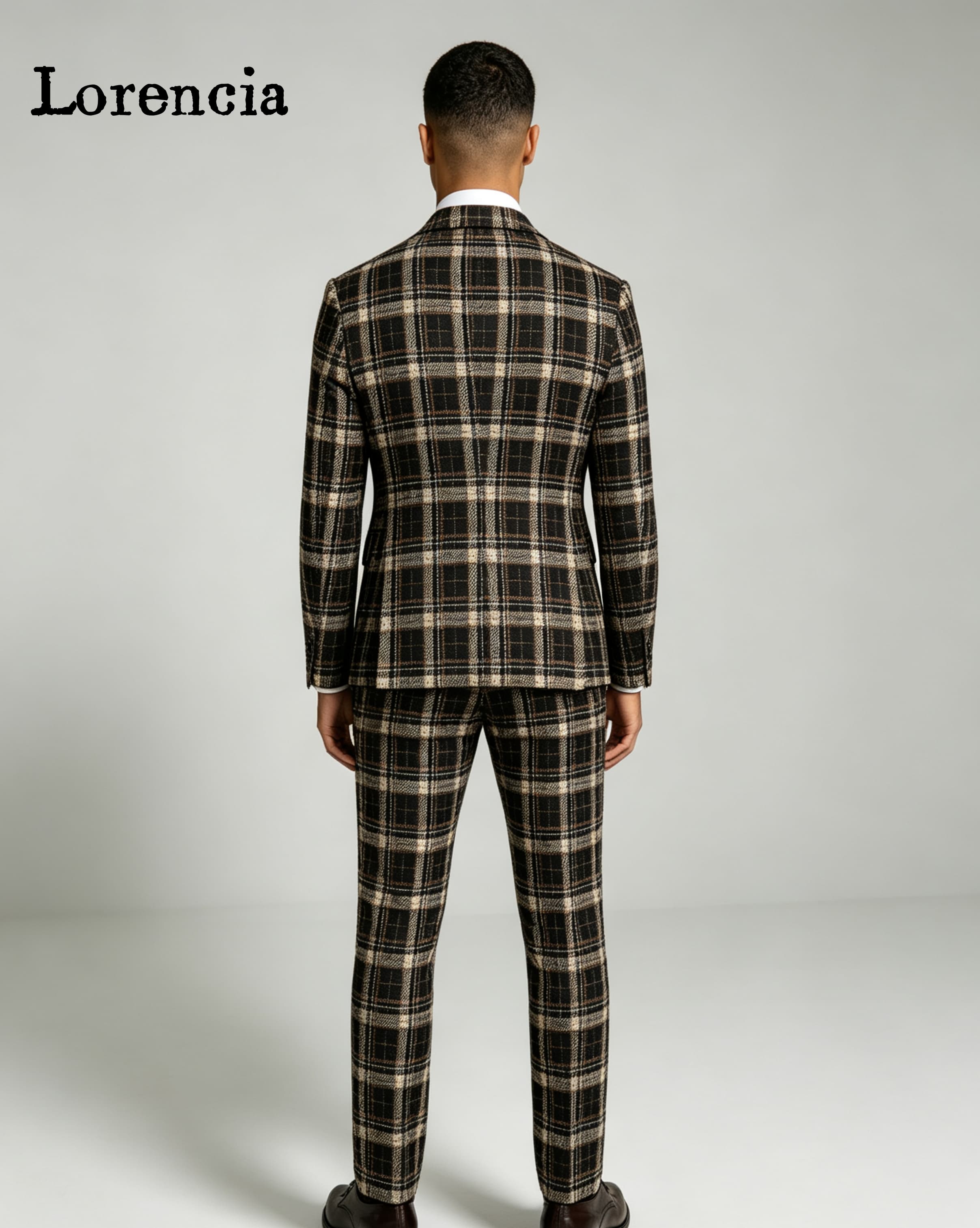 Fashion Plaid Men Suits Notch  - đánh giá và giá Mens Fashion Trajes