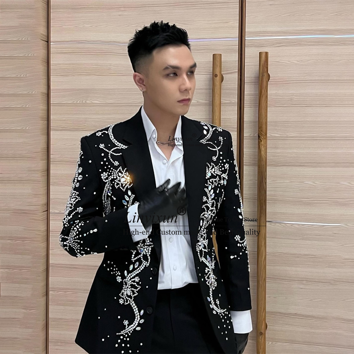Fashion Metal Diamond Embellis - đánh giá và giá Mens Fashion Trajes