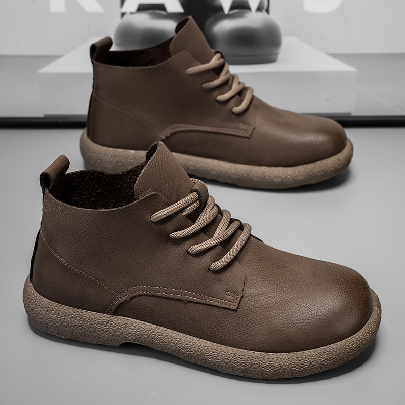 Men Ankle Boots Brown Short Bo - đánh giá và giá Men'S Fashion Footwear
