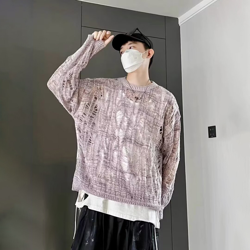 Vintage Ripped Hollow Out Mesh - đánh giá và giá Mens Fashion Mullet