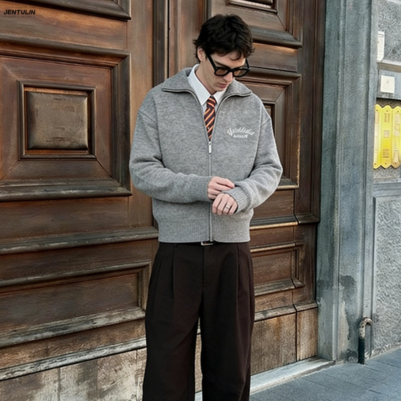 Retro Spliced ​​Zipper Knitted - đánh giá và giá Mens Fashion Mullet