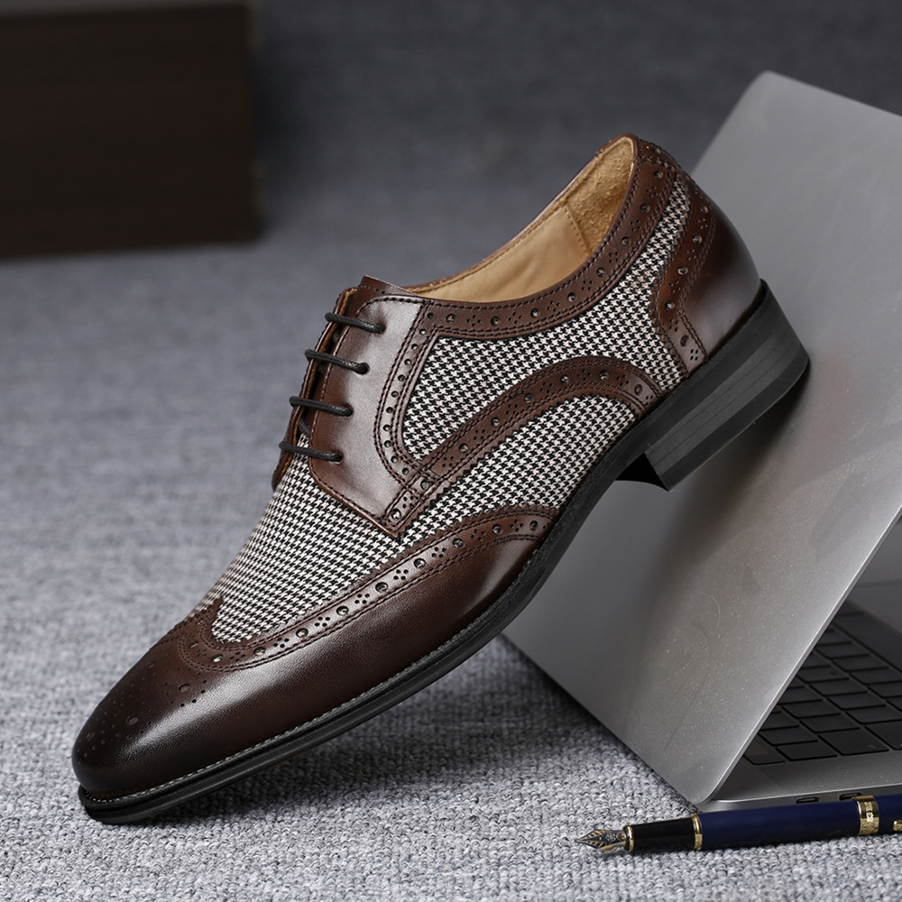 New Oxford Kinh Doanh Nam Da M - đánh giá và giá Oxford Shoes Brogue