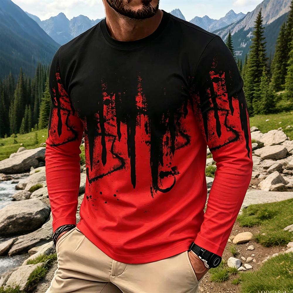 Men's Gradient Ink Splash Long - đánh giá và giá Men'S Spring Fashion